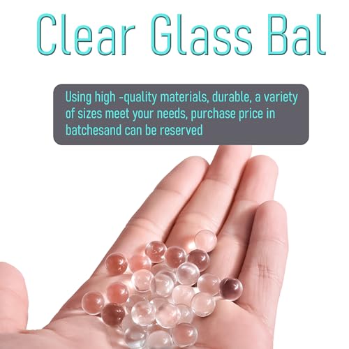100 pcs 8mm Boiling Stones, Round Soda Lime Clear Glass Boiling Beads, Glass Paint Mixing Balls, Lab Heating Ball - size: 8mm