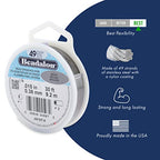Beadalon 49 Strand Stainless Steel Bead Stringing Wire, .036 in / 0.91 mm, Bright, 30 ft / 9.2 m - color: Bright, style: .036 in / 0.91 mm, 30 ft / 9.2 m