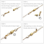 Zpsolution Screw-in Locking Magnetic Jewelry Clasps for Necklaces 6mm Light and Small Keep The Clasp in Back - color: Silver / Gold