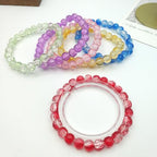Colorful Stackable Resin Beaded Bracelets Set for Women Dainty Neon Clear Acrylic Beads Stretchable Bracelet Pack Trendy Transparent Round Balls Jewelry - color: Colorful2