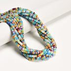 ICAI 2x4mm Natural Rondelle Beads – Loose Gemstone Spacers for DIY Jewelry Making (Blue Tones) - color: Blue Tones, size: 2x4