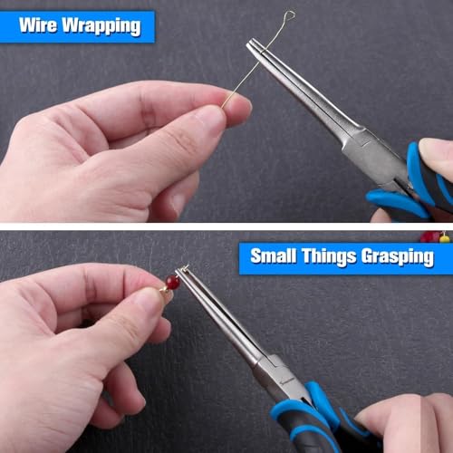 SPEEDWOX 6-Inch Mini Needle Nose Pliers for Jewelry Making Long Needle Nose Plier with Smooth Jaws Long Chain Nose Pliers Jewelry Plier for Jewelry Making, Bending Wire and Small Object Gripping - style: Needle Nose Pliers