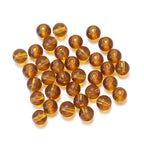 476Pcs Natural Gemstone Smooth Round Crystal Glass Beads for Jewelry Making(Brown), Glass Spacer Loose Beads for Crafts Bracelets Necklaces Charms Pendants Presents 4/6/8/10/12mm - color: Round Glass Beads: Brown