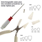 The Beadsmith Stepped Plier with Interchangeable Nylon Jaws - 3-in-1 Tool, 6.25 inches (159mm), Comfort Grip Handle with Double-Leaf Springs - style: Stepped