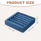uxcell Stackable Jewelry Storage Tray, Jewelry Tray Drawer Organizer, Small Display Box for Earrings, Necklaces, Rings and Bracelets, Dark Blue - color: Dark Blue