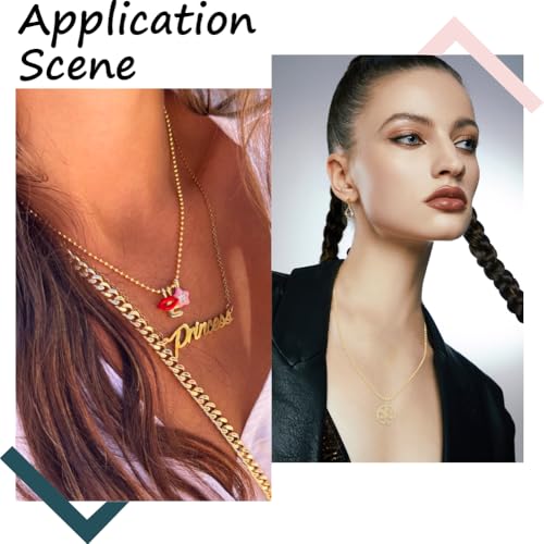 1 Box 30Pcs 24 Inch Ball Chain Necklace Bulk Gold Ball Bead Necklace Chains Metal Adjustable Iron Ball Beads Chain with Connector Clasp for Jewelry Making Chains Supplies DIY Necklace Crafts - color: Gold