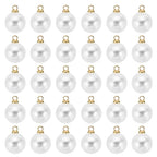PATIKIL Pearl Charm, 100pcs Pearl Beads Faux Pearl Pendant Charm DIY for Jewelry Making Bracelets Earrings Necklace Crafts - color: Golden White, size: 10mm