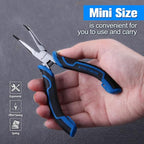 SPEEDWOX Bent Needle Nose Pliers With Serrated Jaw 45-Degree Bent Pliers Tweezer Long Nose Plier With Teeth Jewelry Making For Bending Gripping Needle Remover Fishing Plier - style: Bent Needle Nose Pliers
