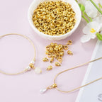 Joez Wonderful Links Bail Beads, Hypoallergenic Alloy Column Spacer Beads - color: 250 Gold