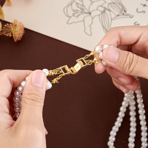 PH PandaHall 925 Sterling Silver Layered Detangler Clasp 3 Strands Necklace Layering Clasps Necklace Connectors Bar Links Slide Lock for Jewellery Making DIY Crafts, Silver 20x9x4mm, Hole: 0.8mm