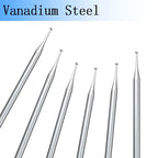 6 Pcs 1.2mm Round Cup Burr - 3/32'' Shank Wire Rounder Bits Jewelry Burs for Lapidary Making - color: 6 Pcs 1.2mm Round Cup Burs