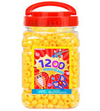 Praisebank Pony Beads, 1200pcs 6x9mm, Wholesale Beads, Bracelets Jewelry Making, Arts & Crafts(Yellow) - color: YELLOW, size: Small Size