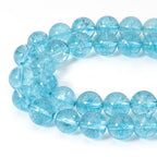 60pcs 6mm Natural Blue Topaz Gemstone Beads Energy Healing Crystal Round Loose Stone Beads for Jewelry Making, DIY Bracelets Necklaces - color: Blue Topaz, size: 6mm