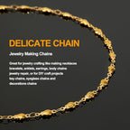 KYUNHOO 13 Feet Gold Plated Stainless Steel Chain for Jewelry Making Beautiful Rose Links Solid Flower Chains for Crafts DIY with Clasps Jewelry Findings - color: Rose Gold
