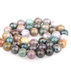 Bymitel 90 pcs Natural Genuine Real Round Loose Stone Beads Gemstone Spacers for Charm DIY Jewelry Making 15.5" per Strand 4mm (Indian Agate, 4mm) - color: Indian Agate, size: 4mm