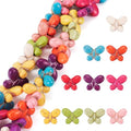 Turquoise Beads Strands Colorful Butterfly Turquoise Loose Spacer Beads Spring Summer Craft Bead for DIY Necklace Earring Bracelet Jewelry Making Supplies - color: Mixed Color-Butterfly