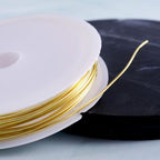 1 Roll 16.4 Feet(5m) 22 Gauge Round Copper Jewelry Bendable Wire Long-Lasting Plated Jewelry Wire Soft Artistic Wires Copper Metal Beading for Jewelry Making Crafts,Light Gold - color: 22 Gauge,Light Gold