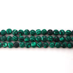 6mm Faceted Natural Malachite Stone Beads Coin Disc Gemstone Spacer Beads for Jewelry Making DIY Bracelet Necklace - color: Malachite