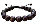 GAF TREASURES Grade A ++ Gemstone Round Bead Adjustable Bracelet 10mm, Genuine Crystal Bead Bracelet, Gift for Men & Women - color: Garnet