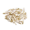 10PCS Natural Pearl Pendants Irregular Multiple Shapes Cultured Freshwater Baroque Pearl Charms for Jewelry Making Gift - color: 36x6mm
