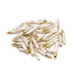 10PCS Natural Pearl Pendants Irregular Multiple Shapes Cultured Freshwater Baroque Pearl Charms for Jewelry Making Gift - color: 36x6mm