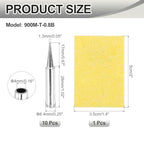MECCANIXITY Pack of 10 900M Solder Tips Internally Heated Soldering Tips with Cleaning Sponge Pad Replacement Welding Accessories Kit for Electrical Solder Station Tip (900M-T-0.8B) - style: 900M-T-0.8B
