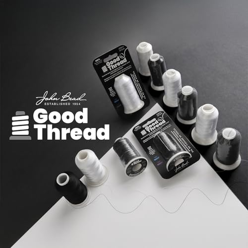 John Bead Good Thread 500m Spool White Bonded Nylon Thread | Beading Thread for Jewelry Making | Durable Nylon Thread for Craft Projects | Bead Weaving Thread | Bead Making Thread