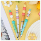 100 Pcs 15mm Silicone Beads for Keychain Making, Pink Gream Silicone Beads Bulk Round for Bracelets Pens Crafts Jewelry Making (Rainbow) - color: Rainbow