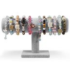 T-Bar Bracelet Display Stand for Selling, Jewelry Storage, Bracelet Holder Stand,Bangle, Jewelry Business Supplies, Watch holder for Women & Men (Gray Velvet) - color: Gray Velvet
