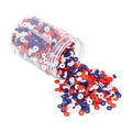 Mandala Crafts Patriotic Heishi Beads 4mm – 6000 Flat Polymer Disc Clay Beads for Adult Jewelry Making Spacer Beads, Bracelets, Necklaces, and Earrings - color: Patriotic, size: 4mm 6000 PCs