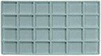 888 Display USA - 3 Pcs Grey 24 Slot Coin Jewelry Showcase Display Tray Flocked Inserts - color: Grey