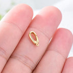 14K Gold Jewelry Clasp Necklace Extender Clasp Bracelet Extension Connector for DIY Necklace Bracelet Anklet Jewelry Making (Style 14) - size: Style 14-Yellow