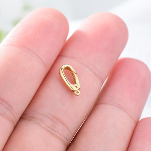 14K Gold Jewelry Clasp Necklace Extender Clasp Bracelet Extension Connector for DIY Necklace Bracelet Anklet Jewelry Making (Style 14) - size: Style 14-Yellow