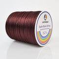 LUSTEMBER 330 Feet Satin Nylon String, 1 mm Silky Smooth Durable Nylon Cord for Jewelry Making, Bracelets, Beading, Necklaces, Macrame, Kumihimo, Rattail, and Chinese Knot Craft - size: Brown
