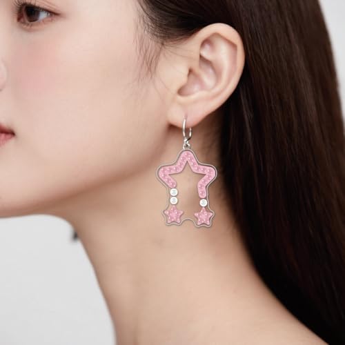 BEUNITONE 12 Pairs Crystal Star Diamond Art Earring Making Kits for Adults, DIY Drop Dangle Earring Making Supplies Kit, Fun Duck Art Earrings Ornament for Women Birthdays Holiday Handmade Gift - style: Star