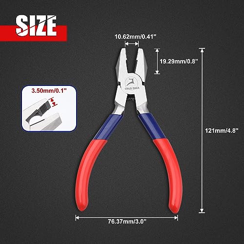 Mini Linemans Pliers With Serrated Jaw Electrical Pliers Side Cutter For Arts Hobby Craft Mechanical Work Small Electronics - style: Linemans Pliers