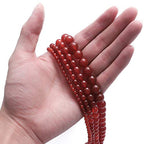 BEADIA Natural Red Agate Stone Round Loose Semi Gemstone Beads for Jewelry Making 4MM 89PCS - color: Red Agate, size: 4mm