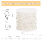 GTVOODX 16.4 Feet Silver Heart Chain for Jewelry Making Stainless Steel Necklace Bulk Chain Roll Spool for DIY Bracelet Craft Supplies with Lobster Clasps Jump Rings - color: Silver Heart