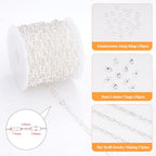 YOUBEIYEE 16.4 Feet Silver Plated Stainless Steel Jewelry Chain Roll Necklace Bracelet DIY for Women Jewelry Supplies Findings - color: Silver