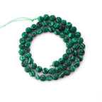 6mm Faceted Natural Malachite Stone Beads Coin Disc Gemstone Spacer Beads for Jewelry Making DIY Bracelet Necklace - color: Malachite