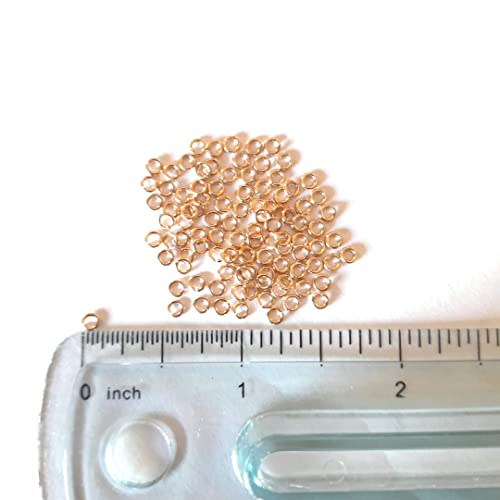 100pcs 14/20 Gold Filled Round Open Jump Rings 2.9MM OD, 1.6MM ID 22 Gauge by CRAFT WIRE - color: 22 Gauge, size: 2.9MM