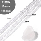 Raicegs 100pcs 6mm Clear Quartz Beads Natural Gemstone Beads Round Loose Beads for Jewelry Making DIY Bracelets Necklace - color: Clear Quartz, size: 6mm Round
