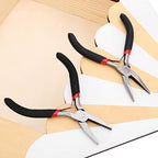 Flat Nose Pliers for Jewelry Making, Mini Wire Cutters for Bending Straightening Ring Opening, 5 Inch, Black - style: Flat Nose Pliers