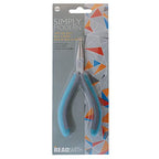 The Beadsmith Simply Modern Chain Nose Pliers, 4.5 inches (114mm) with polished steel head, PVC grip handles and double-leaf springs, tool for jewelry making - size: Chain Nose