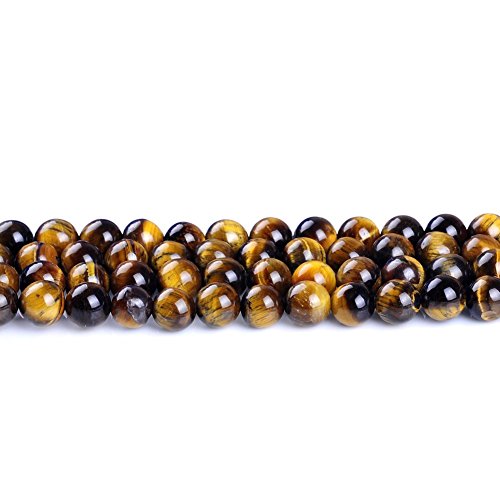 Natural Round A+ Tiger Eye Agate Loose Stone Beads Bulk for Jewelry Making 4MM, 6MM, 8MM, 10MM,12MM (18MM) - color: 18MM