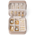 VLANDO Bridesmaid Proposal Gifts - Travel Jewelry Case, Small Travel Jewelry Organizer Box for Girls Women - Toffee - color: Toffee
