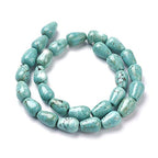 Craftdady 25Pcs Teardrop Natural Howlite Stone Beads Drop Gemstone Loose Beads Energy Healing Crystal Stone 14x9-10mm for Jewelry Craft Necklace Bracelet Earring Making - color: Howlite