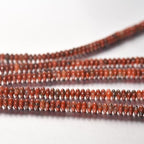 2x4mm 150pcs Natural Firework Jasper Rondelle Stone Beads Semi-Precious Disk Loose Gemstones Bead for DIY Jewelry Making - color: Firework Jasper
