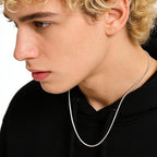 Solid 925 Sterling Silver Necklace For Men, wide 2-3-4mm Rope Link Chain Necklace For Women Mens With Lobster Clasp, Gifts For Him 18 20 22 24 Inch - size: 24 Inch, style: 2MM (Stainless Steel)