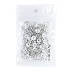 Weebee 100Pcs Rondelle Spacer Beads Crystal Charms Silver Plated Czech Rhinestone Loose Beads for Jewelry Making DIY Bracelets (Dark Emerald, 8mm) - color: Dark Emerald, size: 8mm